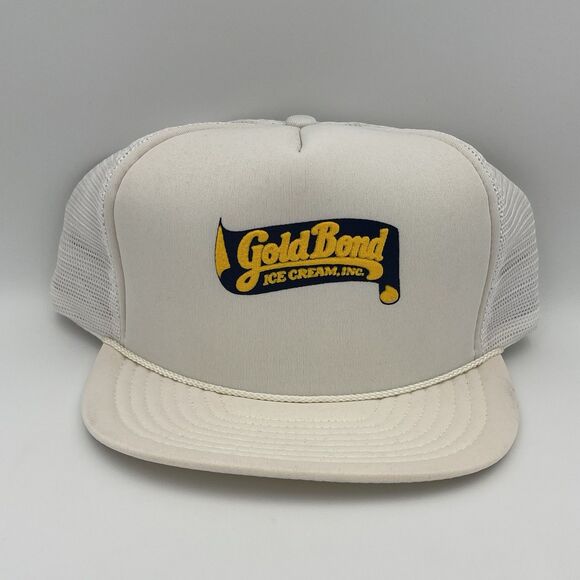 Vintage Gold Bond Ice Cream Hulk Hogan Snapback Hat Trucker Cap Rare - Picture 1 of 13